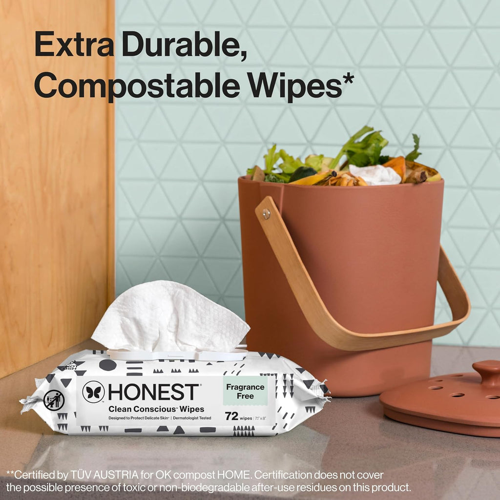 The Honest Company Multi-Use Baby Wipes, Pattern Play, 720 Count