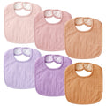 POIKSHARK 6-Pack Muslin Baby Bibs for Unisex Boys Girls, Cotton Baby Drool Bibs, Drooling and Teething Bibs for Infant