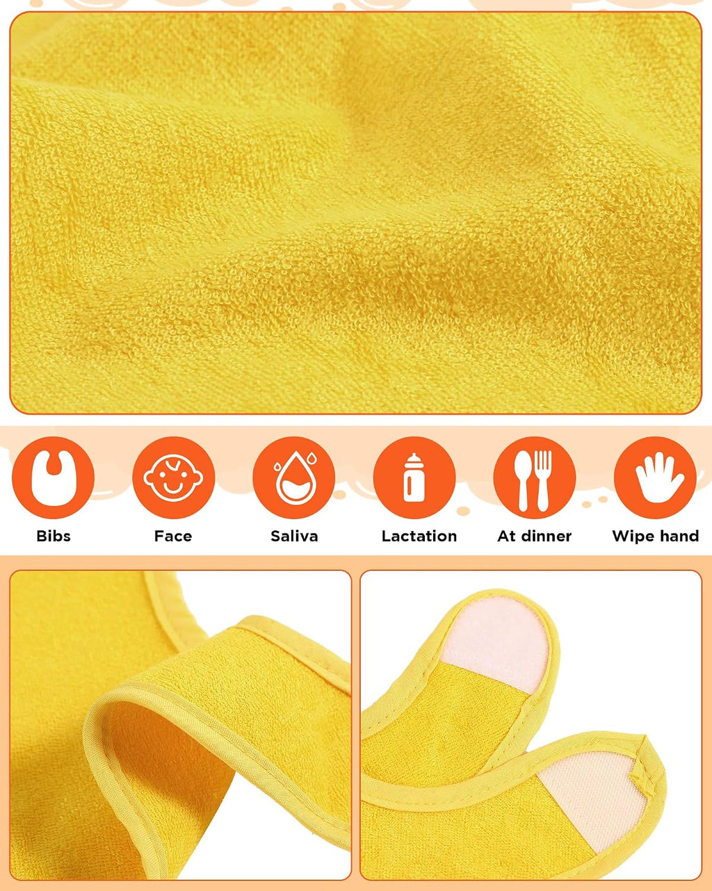 JaGely 30 Pcs Muslin Baby Bibs for Boys
