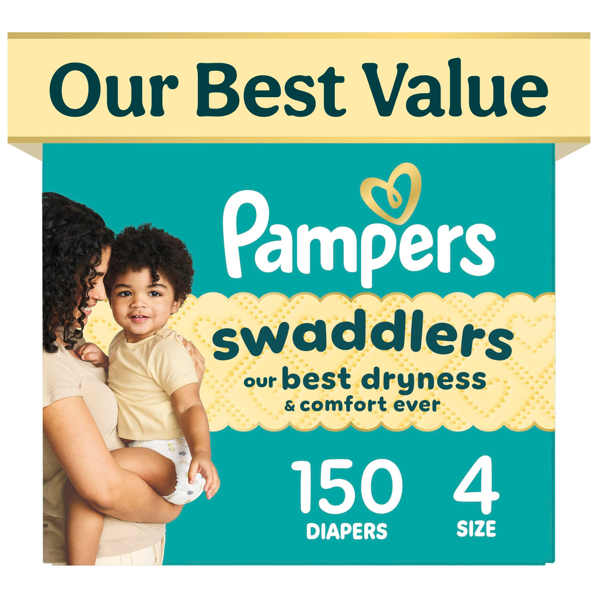 Swaddlers Diapers, Size 1 (8-14 lbs), 96 Count, Fragrance Free, Hypoallergenic, Absorbent, Pediatrician Recommended, Skin Safe