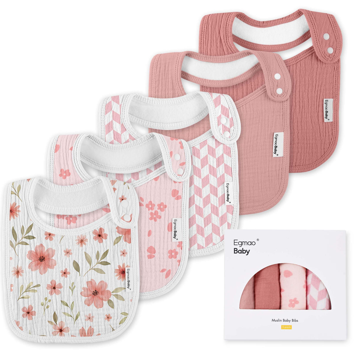 Muslin Baby Bibs for Drooling and Teething,Bibs for Boys Girls