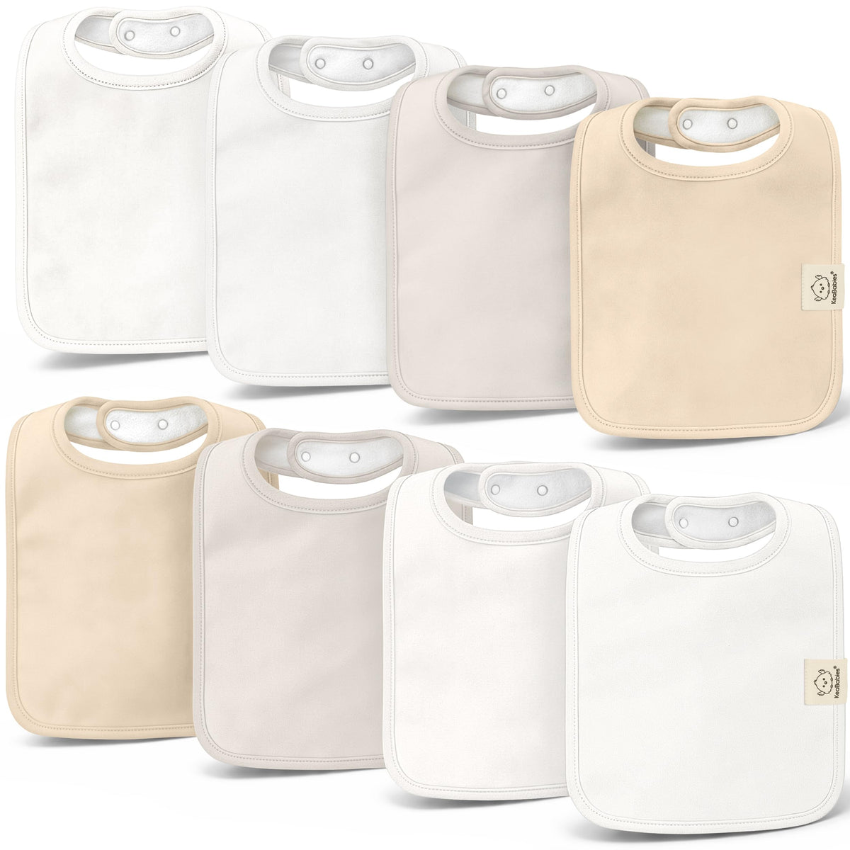 KeaBabies 8-Pack Organic Baby Bibs for Boys, Girls Drool Bibs (Cruise)