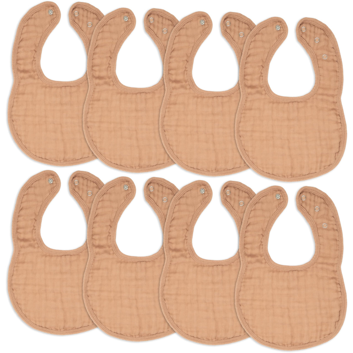 Comfy Cubs Muslin Bibs, Pack of 8 - Cotton Bibs - Multicolor