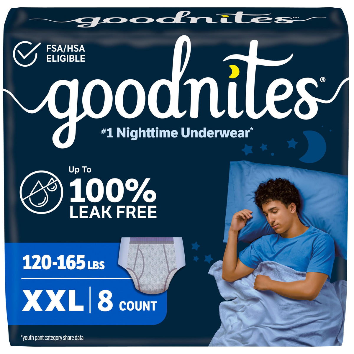 GoodNites Boys Nighttime Underwear, Size Large, 34 Ct, 2 Packs of 17