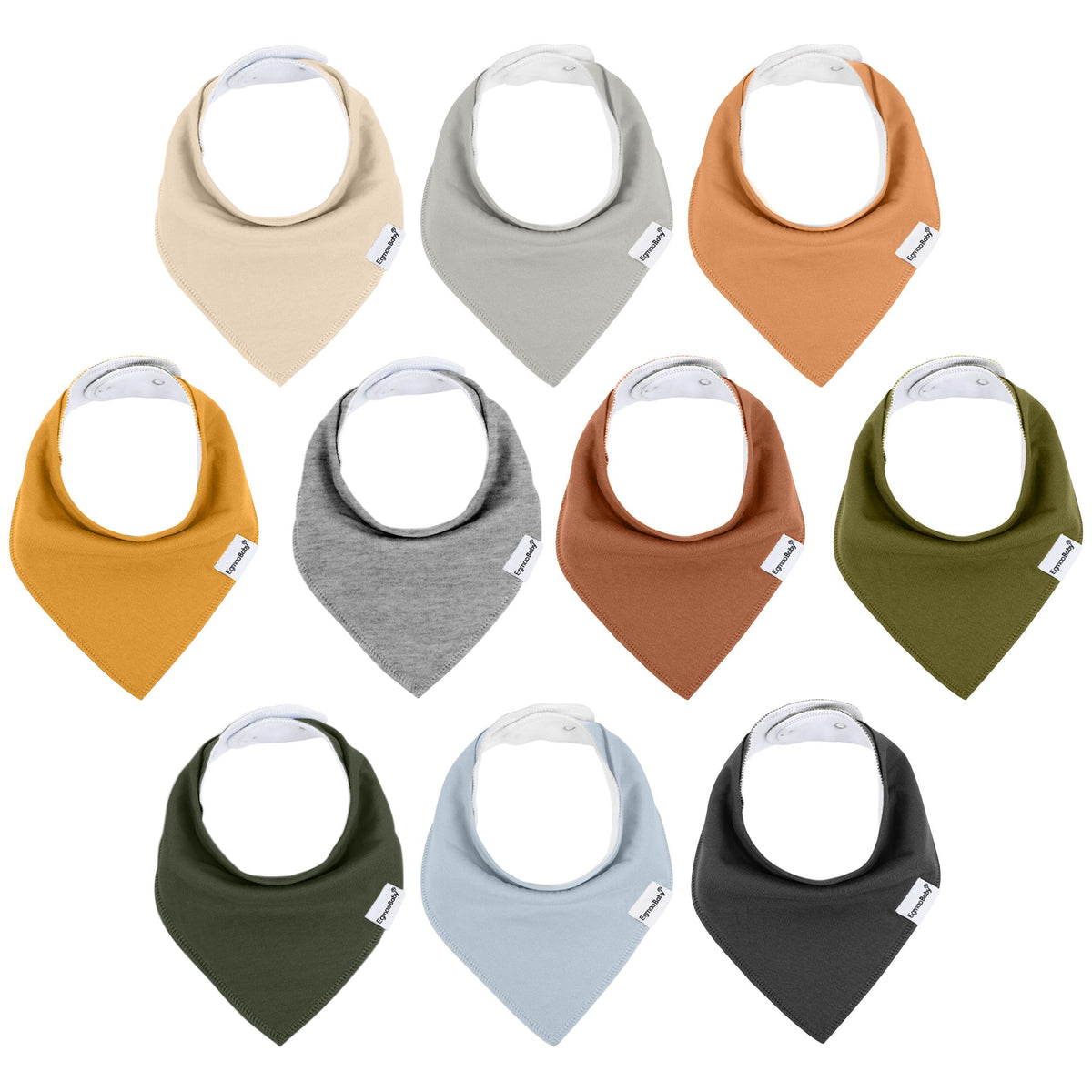 Muslin Baby Bibs for Boys Girls,10 Pack Super Absorbent Baby Bandana Drool Bibs Set for Teething and Drooling,100% Cotton Soft for Infant,Newborn