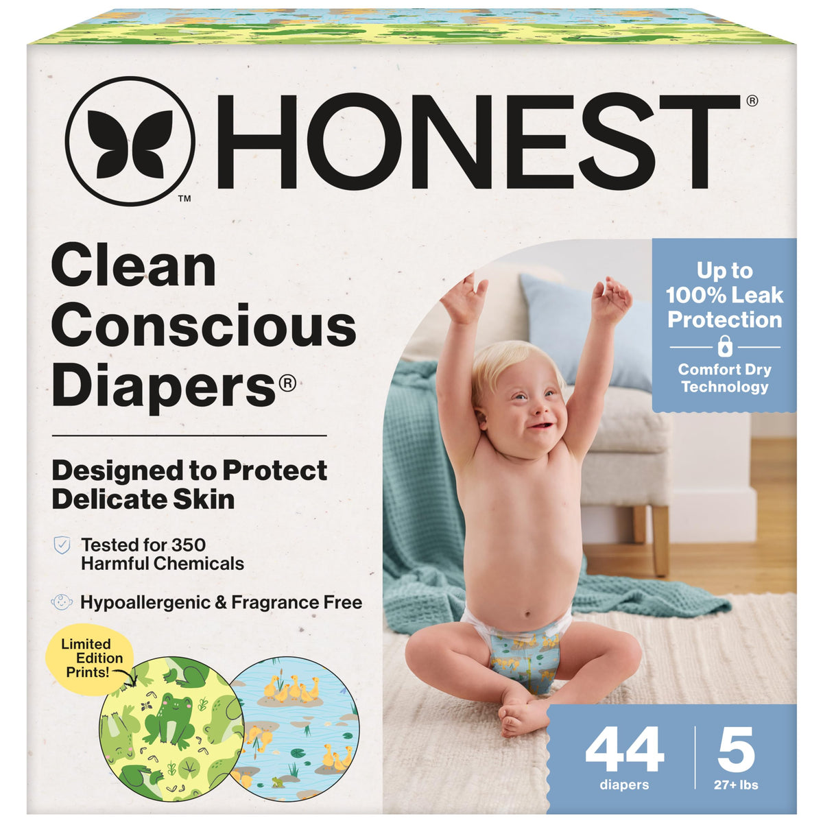 The Honest Company Daytime Diapers, Pattern Play, Size 1, 78 Count