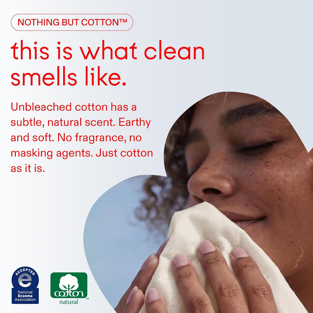 Raan, 100% Cotton Baby Wipes, Unbleached, 99% Purified Water, Unscented, EWG verified, For Extra Sensitive Skin, Naturally Soft and Durable, 4 pack, 240 Count
