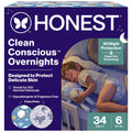 The Honest Company Overnight Diapers, Cozy Cloud, Size 3, 52 Count