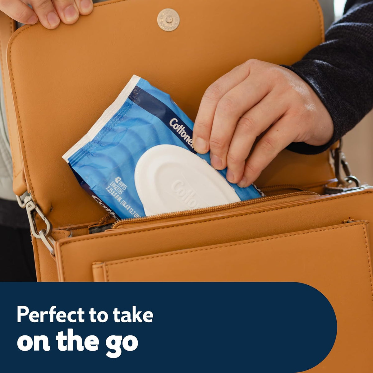 Cottonelle Fresh Feel Flushable Wet Wipes, Adult Wet Wipes, 8 Flip-Top Packs, 42 Wipes Per Pack (336 Total Wipes)