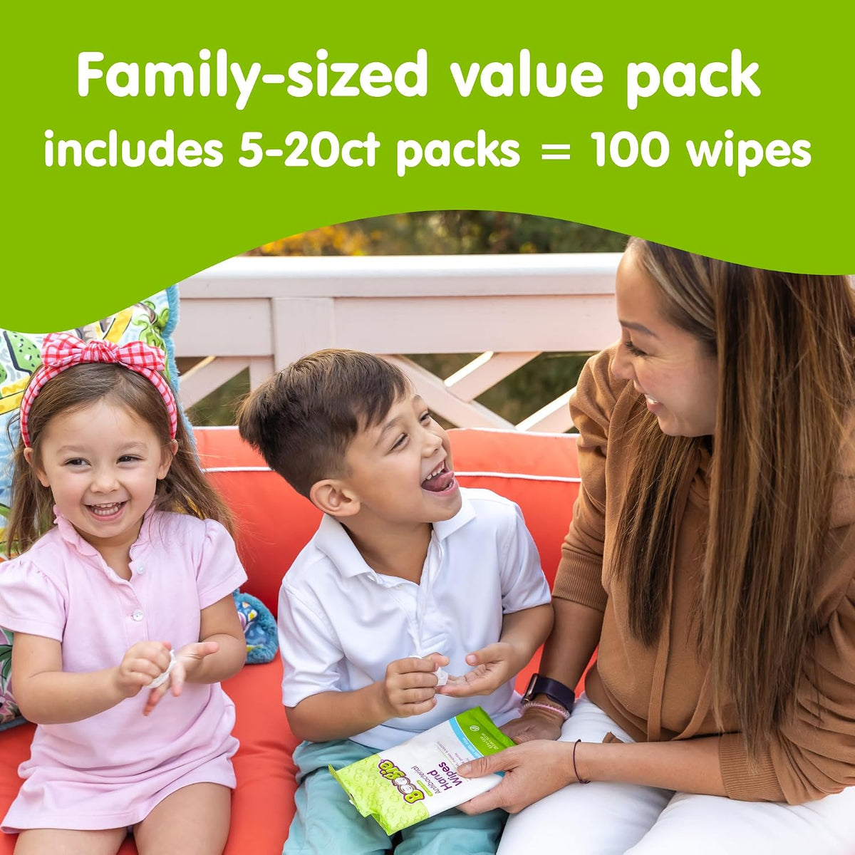 Boogie Antibacterial Hand Wipes - 100 Count
