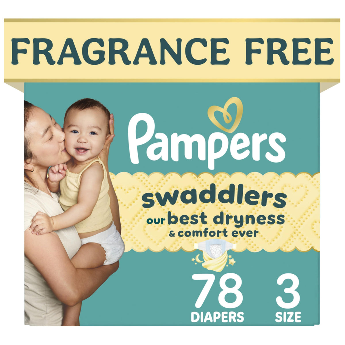 Swaddlers Diapers, Size 1 (8-14 lbs), 96 Count, Fragrance Free, Hypoallergenic, Absorbent, Pediatrician Recommended, Skin Safe