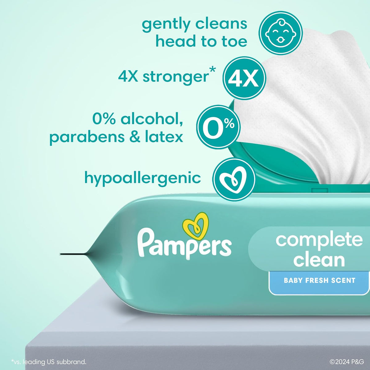 Pampers Complete Clean Baby Wipes - Fresh Scent 1X 72 Count