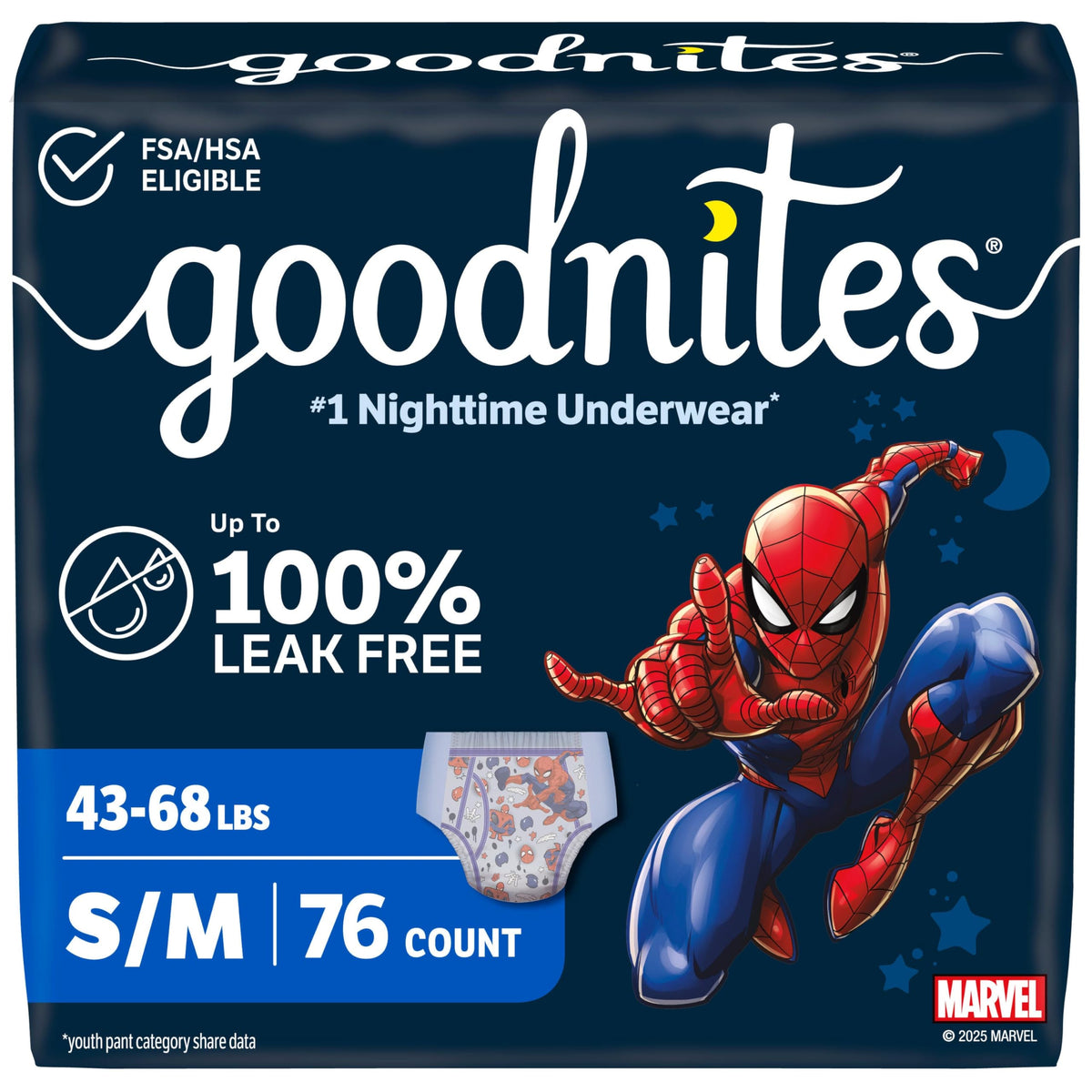 GoodNites Boys Nighttime Underwear, Size Large, 34 Ct, 2 Packs of 17