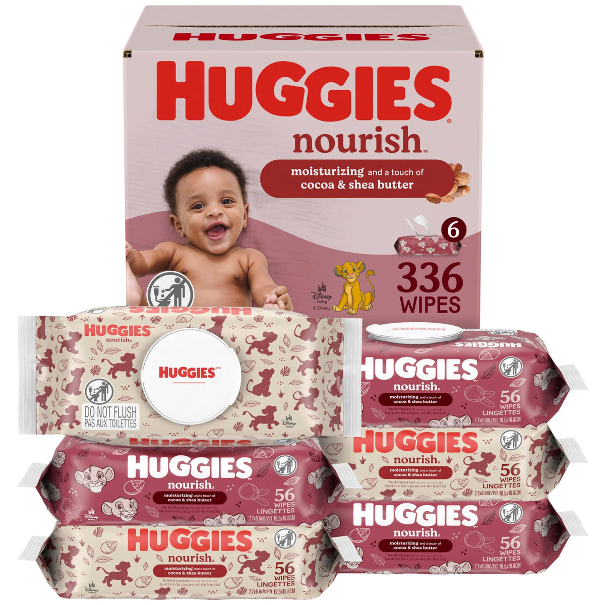 Huggies Nourish Scented Baby Wipes, 10 Packs, 560 Wipes