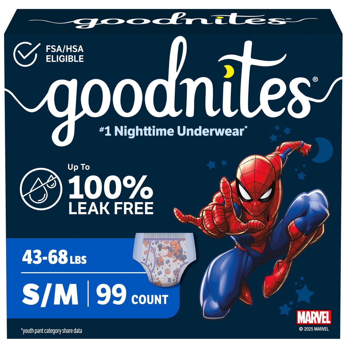 GoodNites Boys Nighttime Underwear, Size Large, 34 Ct, 2 Packs of 17