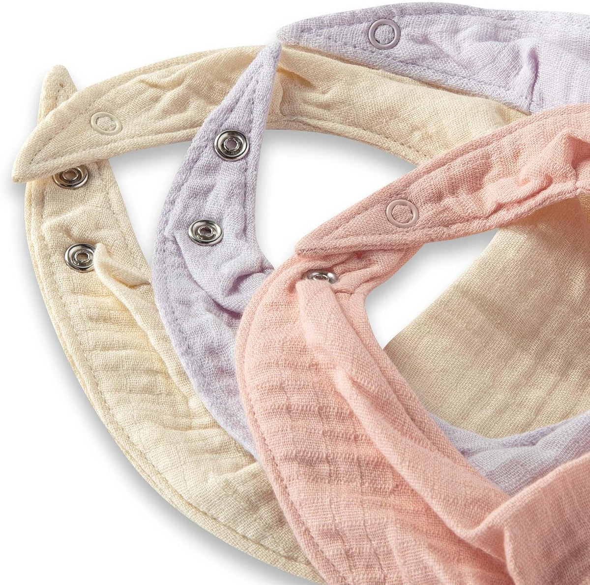 Burt's Bees Baby Bandana Bib Set with Snap Closure