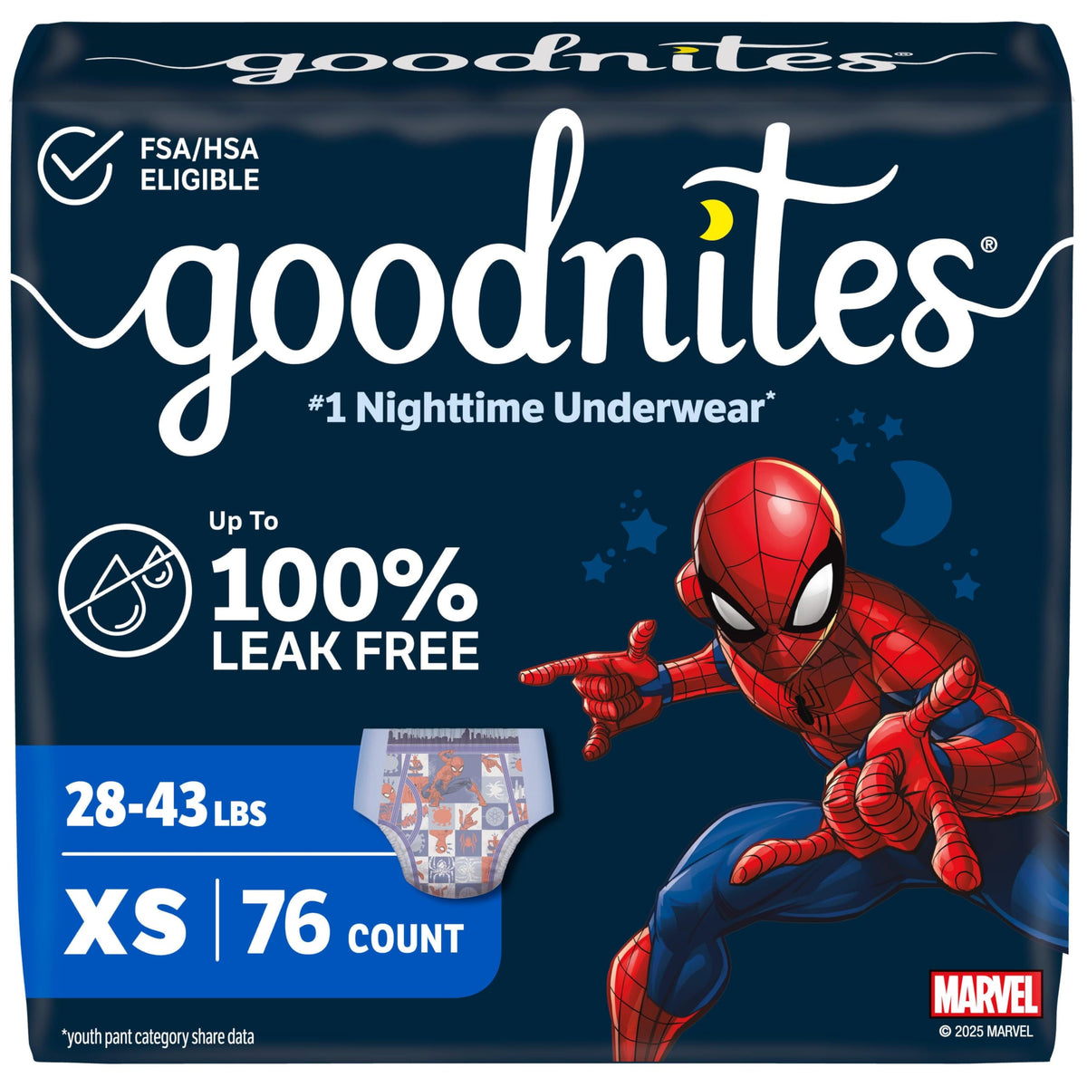 GoodNites Boys Nighttime Underwear, Size Large, 34 Ct, 2 Packs of 17