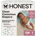 The Honest Company Daytime Daytime Diapers, All the Alpacas, Size 1, 136 Ct