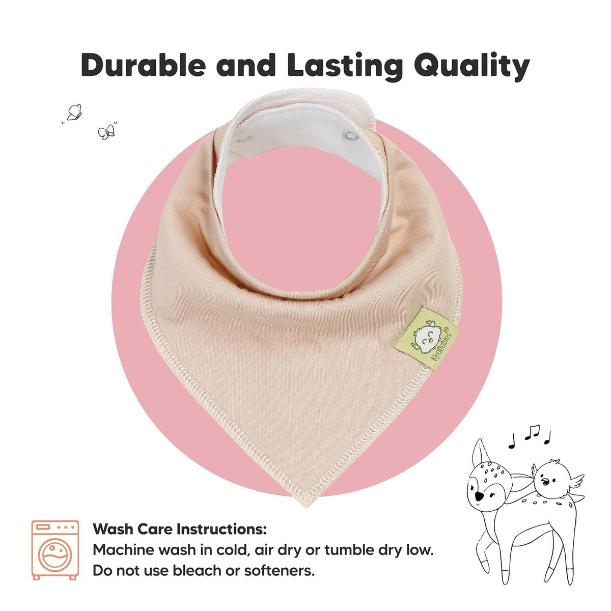 8pk Organic Baby Bandana Bibs for Drooling and Teething (Muted Pastel)