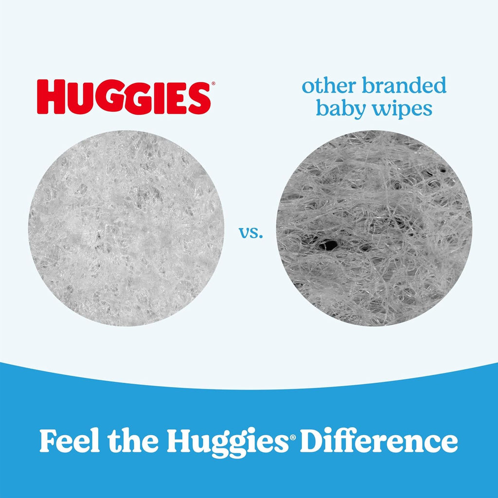 Huggies Natural Care Cucumber, Aloe and Vitamin E Baby Wipes, Hypoallergenic, Scented, 6 Flip-Top Packs (288 Wipes Total), Packaging May Vary