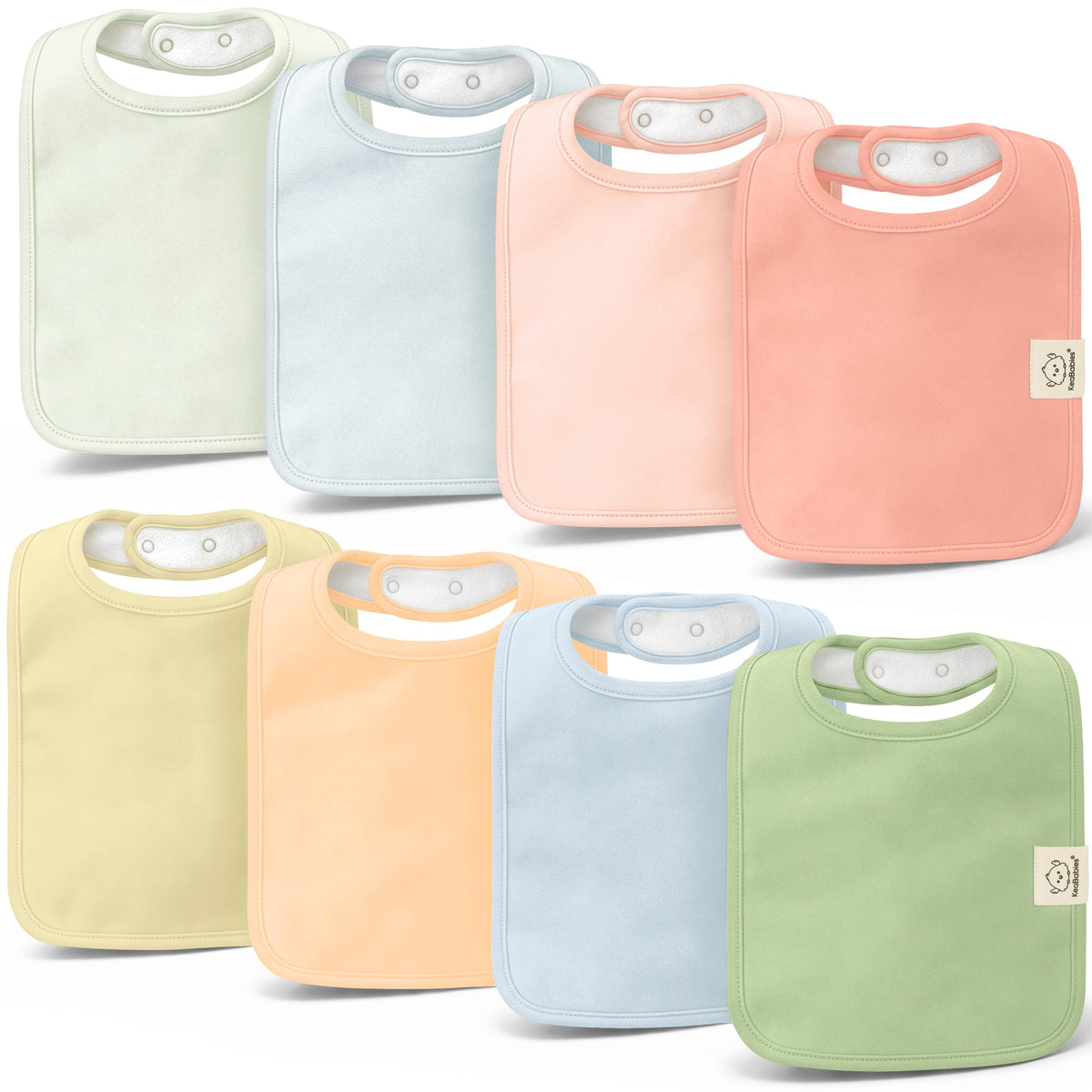 KeaBabies 8-Pack Organic Baby Bibs for Boys, Girls Drool Bibs (Cruise)
