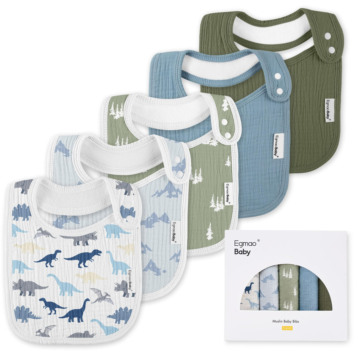 Muslin Baby Bibs for Drooling and Teething,Bibs for Boys Girls