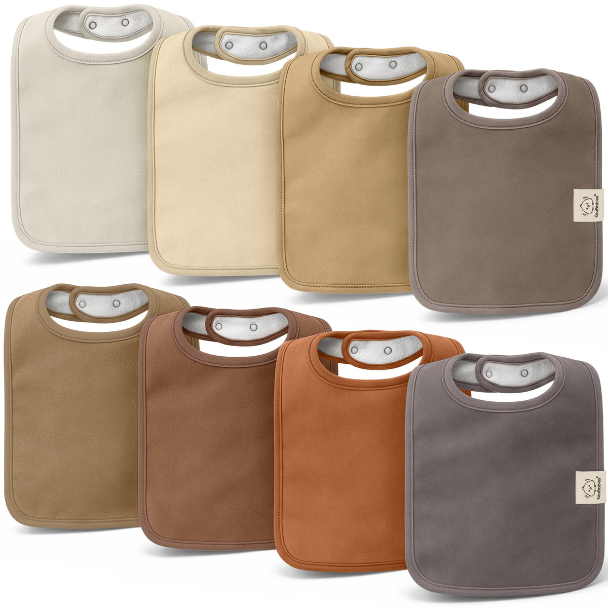 KeaBabies 8-Pack Organic Baby Bibs for Boys, Girls Drool Bibs (Cruise)