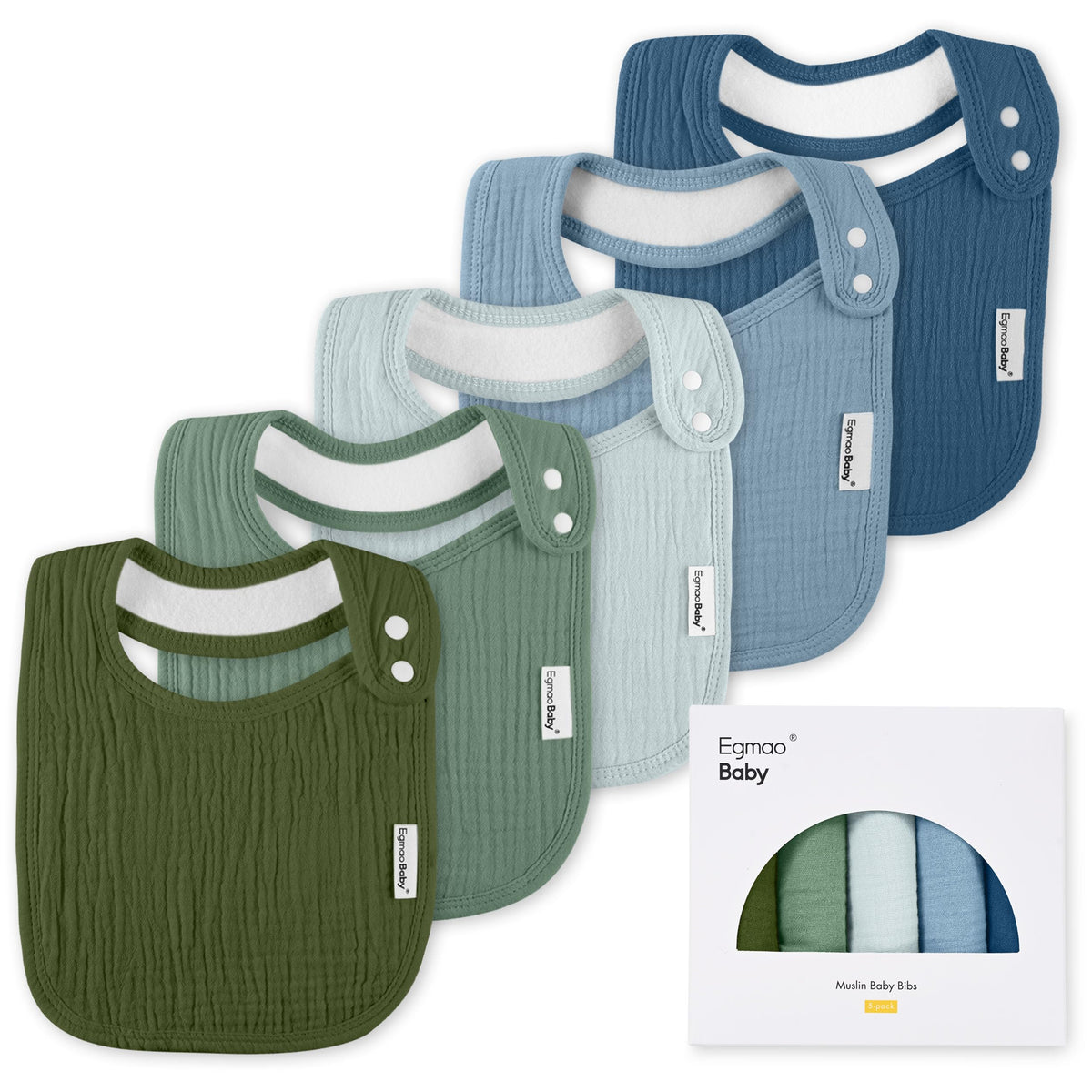 Muslin Baby Bibs for Drooling and Teething,Bibs for Boys Girls