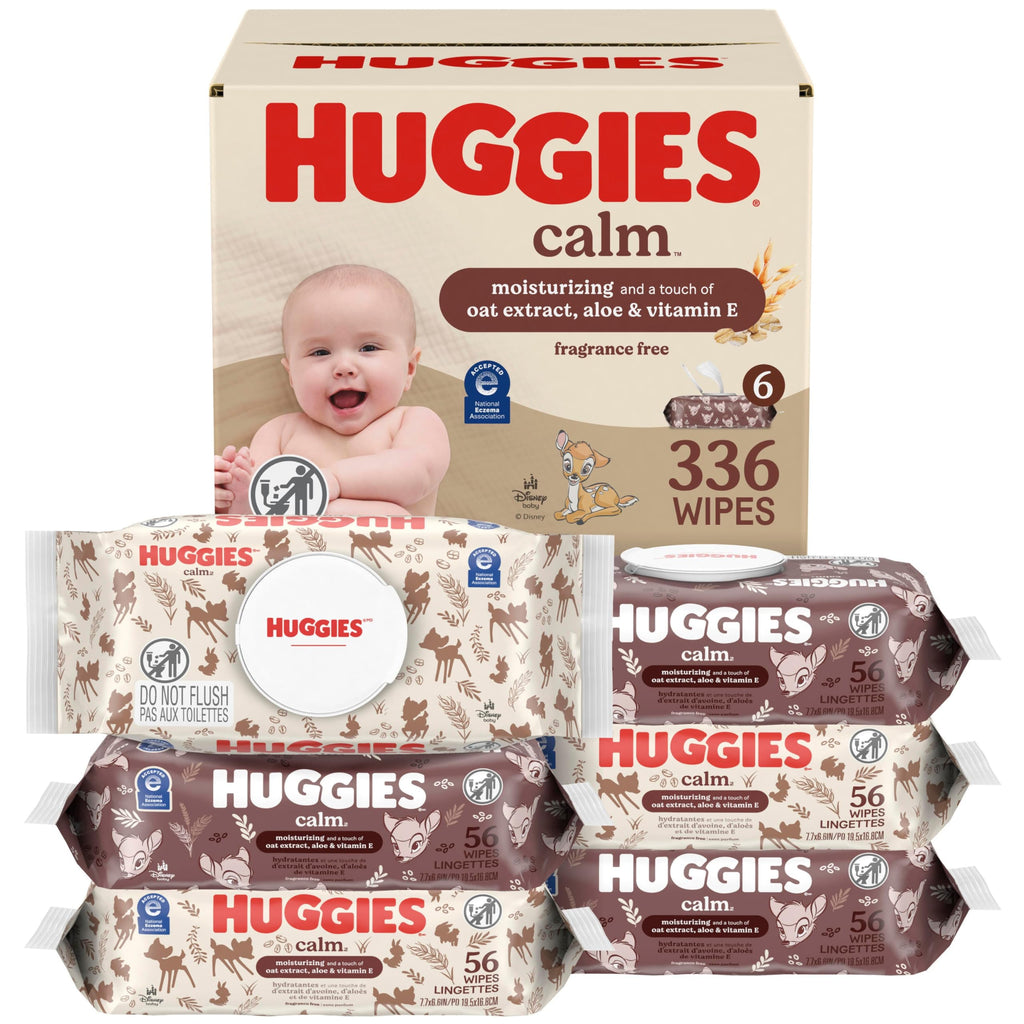 Huggies Calm Baby Wipes, Unscented, 10 Packs, 560 Wipes