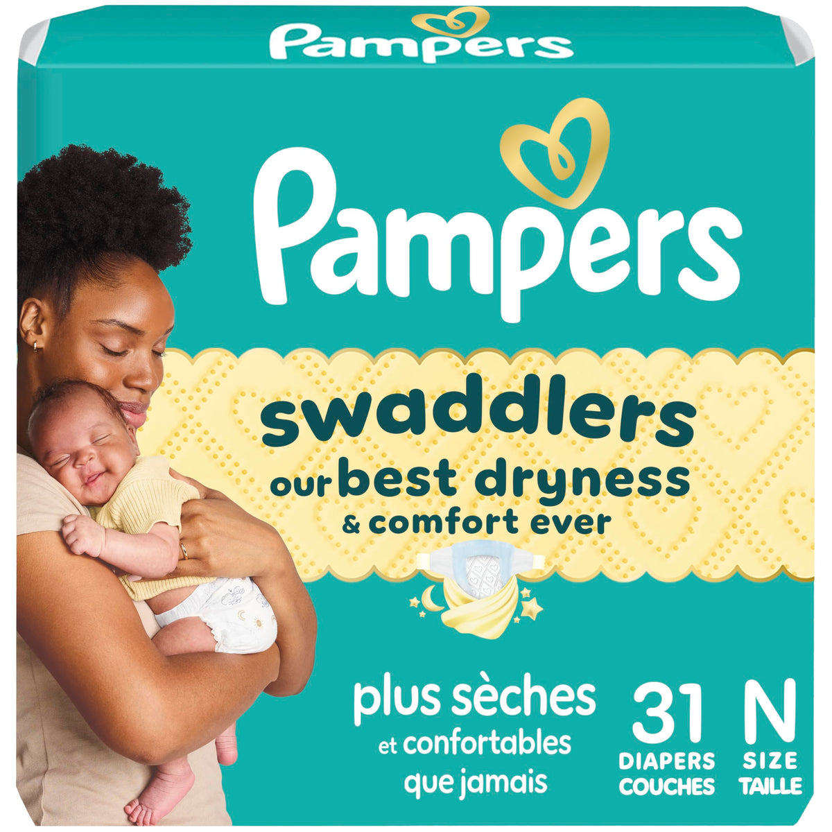 Swaddlers Diapers, Size 1 (8-14 lbs), 96 Count, Fragrance Free, Hypoallergenic, Absorbent, Pediatrician Recommended, Skin Safe