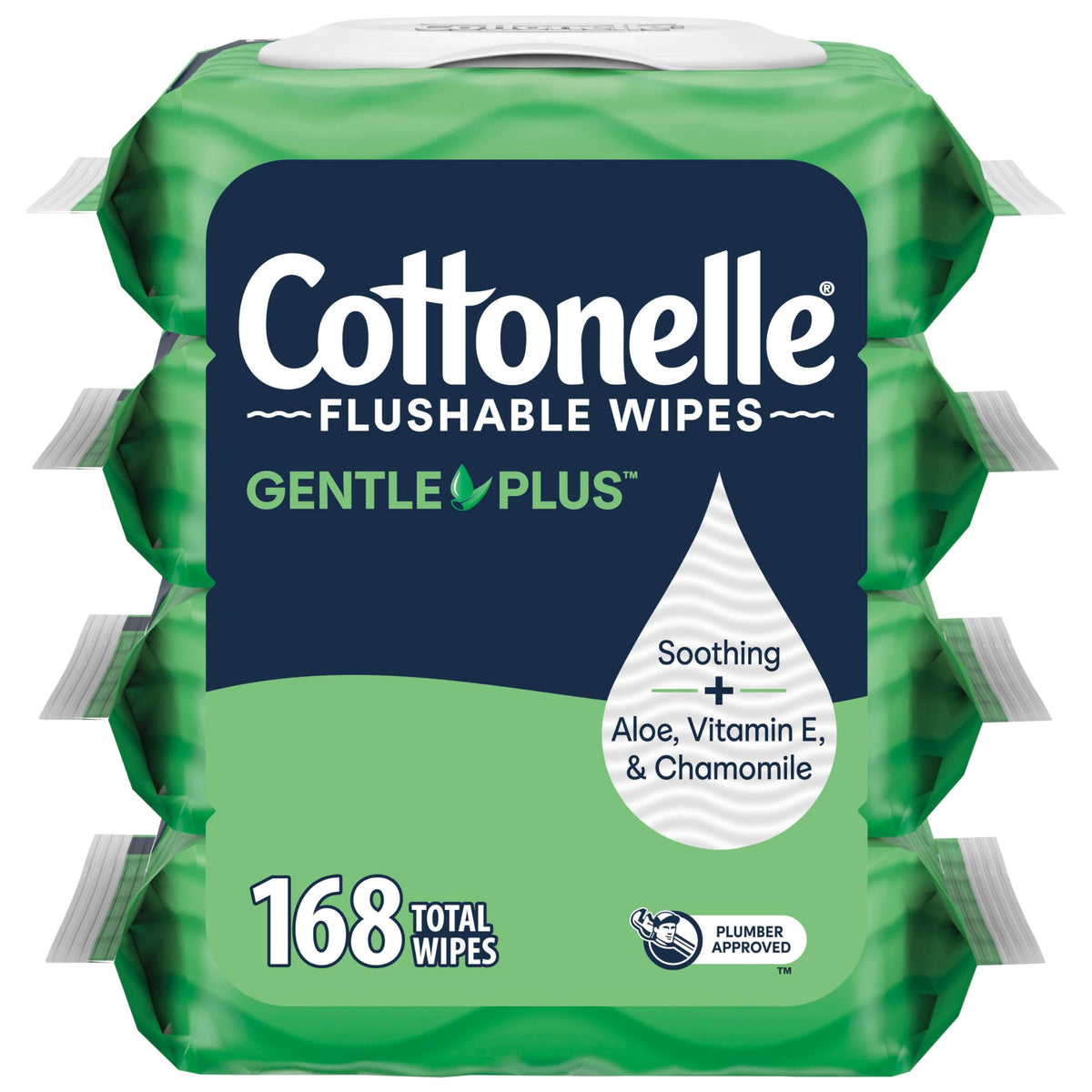 Cottonelle Fresh Feel Flushable Wet Wipes, Adult Wet Wipes, 8 Flip-Top Packs, 42 Wipes Per Pack (336 Total Wipes)