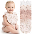 Konssy 6-Pack Muslin Baby Girl Bibs, 100% Soft Cotton Absorbent Drool Bibs