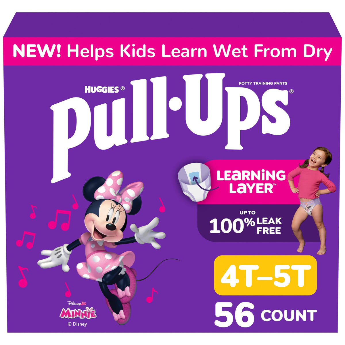 Pull-Ups Girls' Potty Training Pants, Size 5T-6T, 80 Count