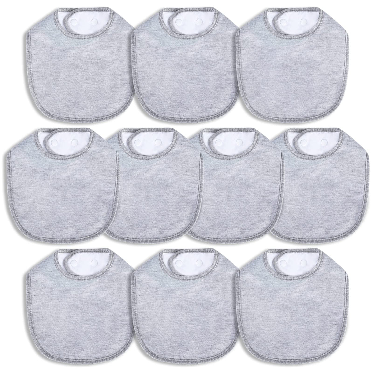 Hakochia Waterproof Baby Bibs Organic Cotton Super Soft and Absorbent With Adjustable Snap for Baby Boys and Girls