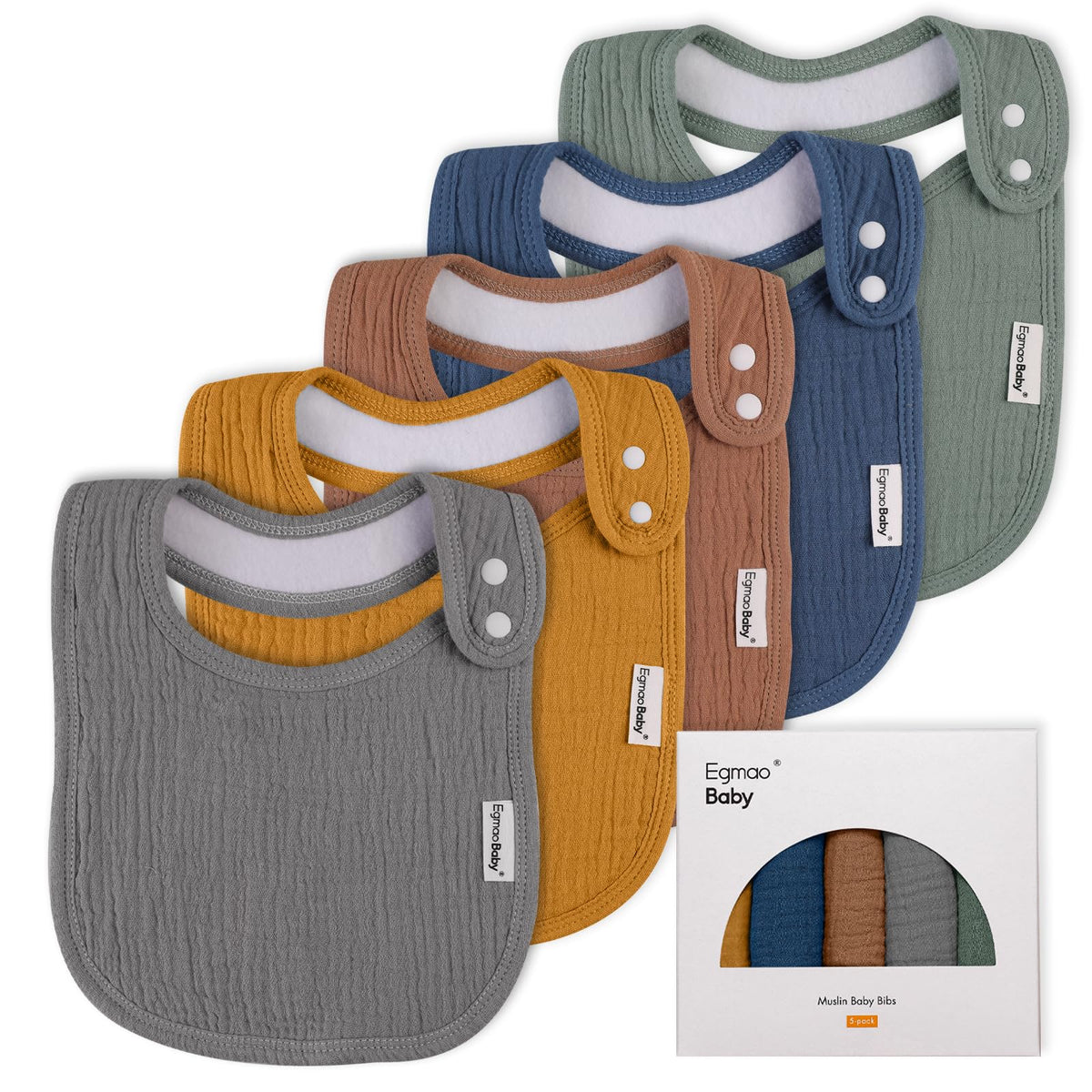 Muslin Baby Bibs for Drooling and Teething,Bibs for Boys Girls