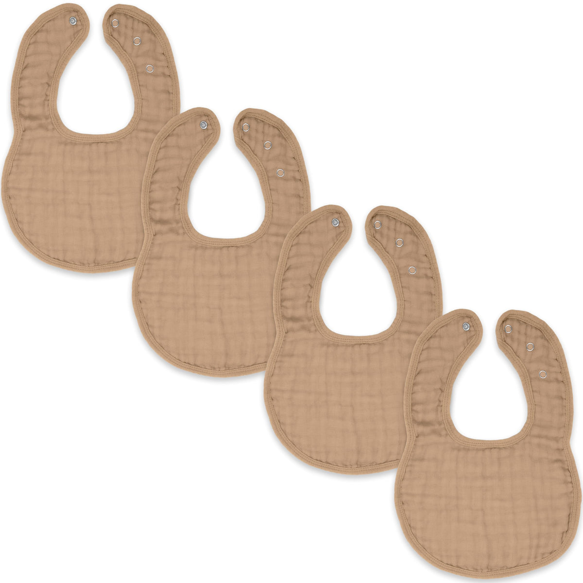 Comfy Cubs Muslin Bibs, Pack of 8 - Cotton Bibs - Multicolor