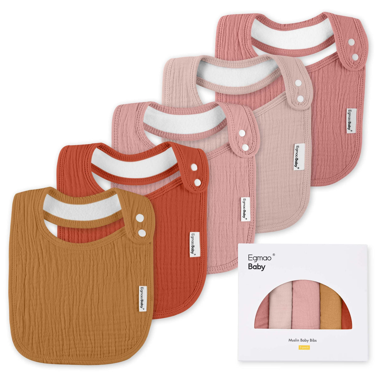 Muslin Baby Bibs for Drooling and Teething,Bibs for Boys Girls