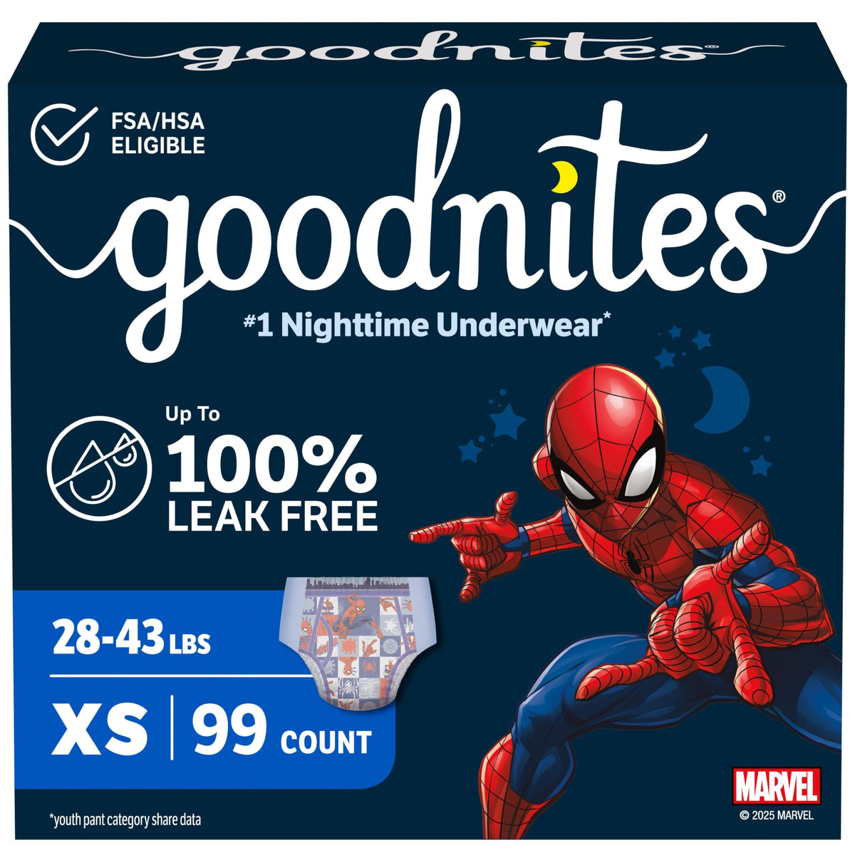 GoodNites Boys Nighttime Underwear, Size Large, 34 Ct, 2 Packs of 17