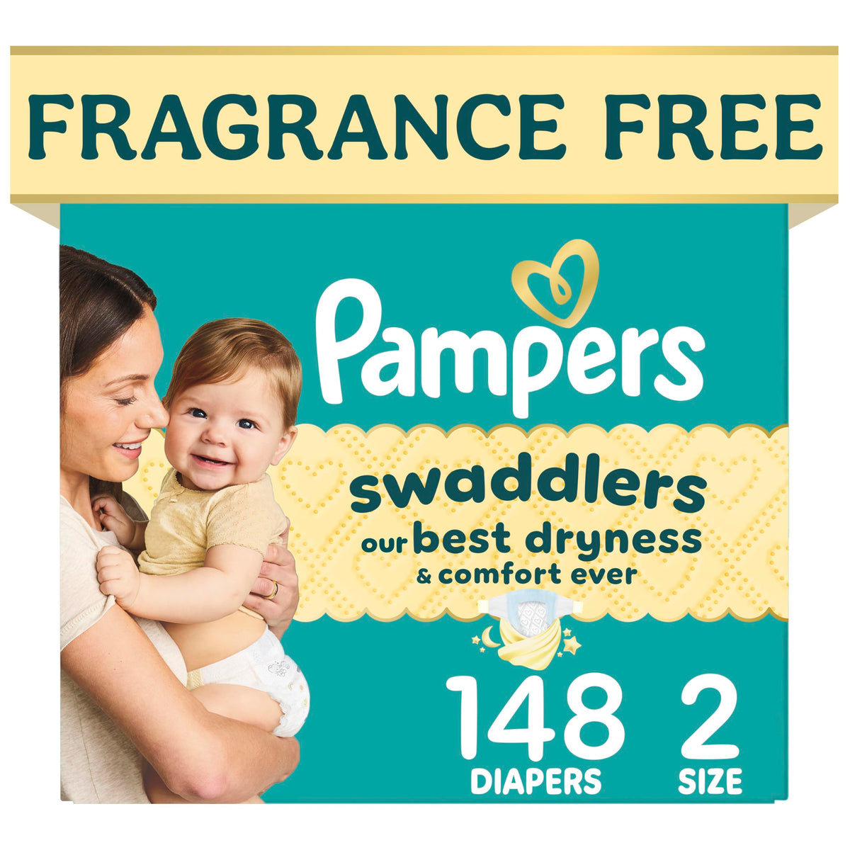 Swaddlers Diapers, Size 1 (8-14 lbs), 96 Count, Fragrance Free, Hypoallergenic, Absorbent, Pediatrician Recommended, Skin Safe