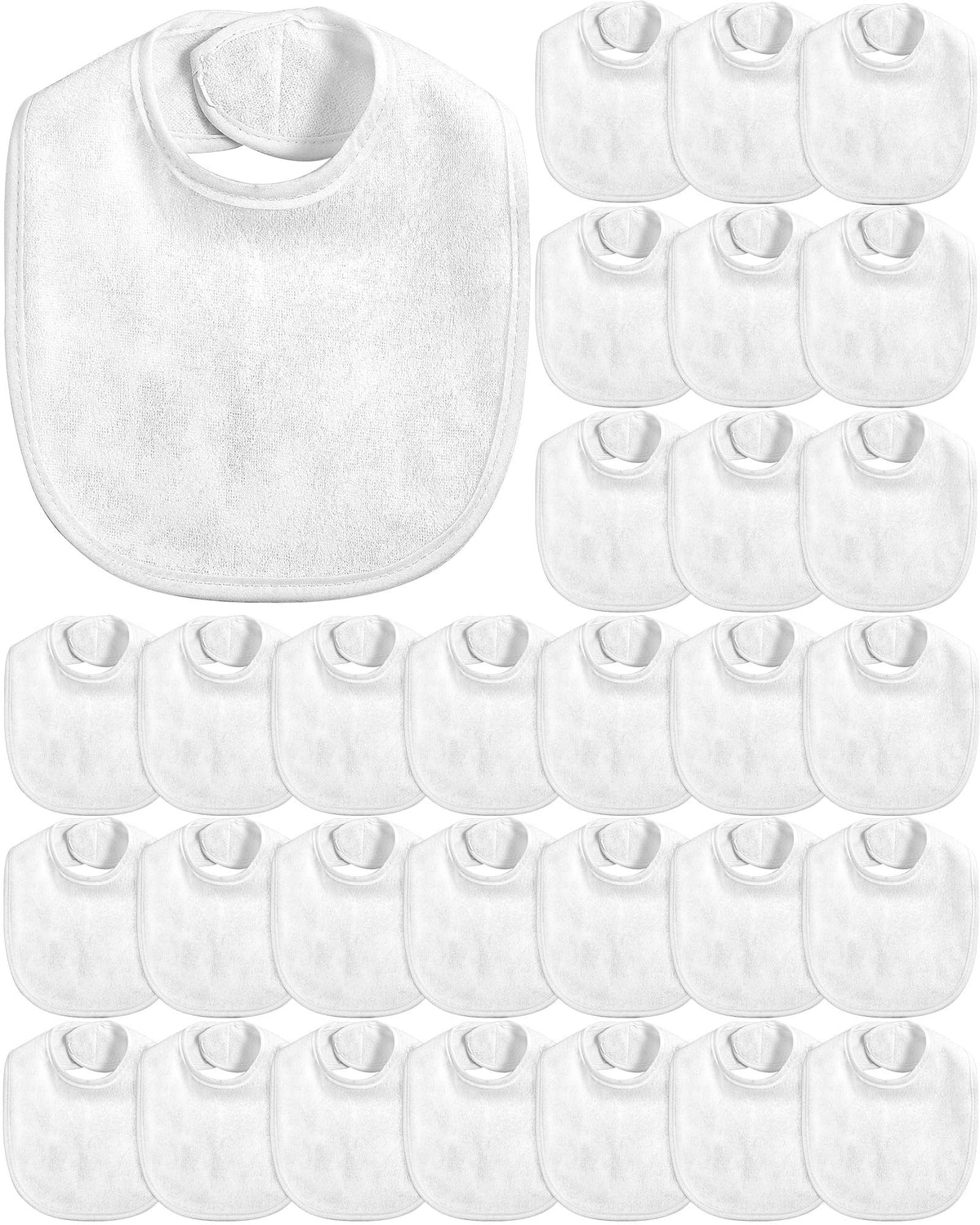 JaGely 30 Pcs Muslin Baby Bibs for Boys