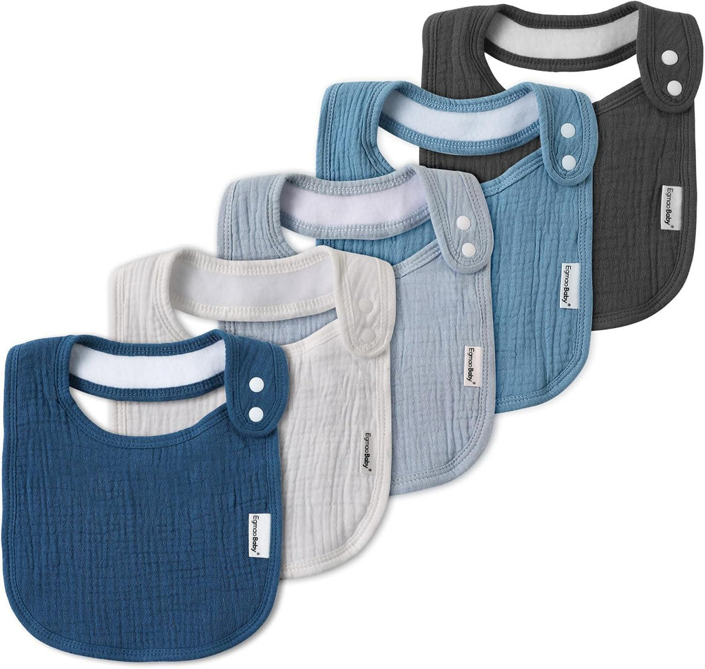Muslin Baby Bibs for Drooling and Teething,Bibs for Boys Girls