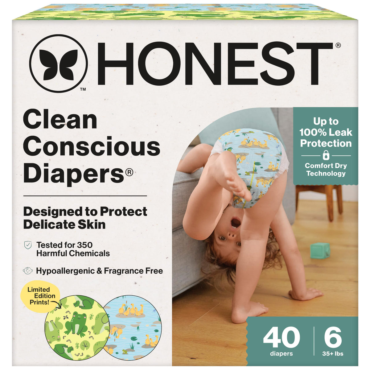 The Honest Company Daytime Diapers, Pattern Play, Size 1, 78 Count