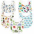 KiddyStar Premium Organic Cotton Bibs for Drooling & Teething Babies