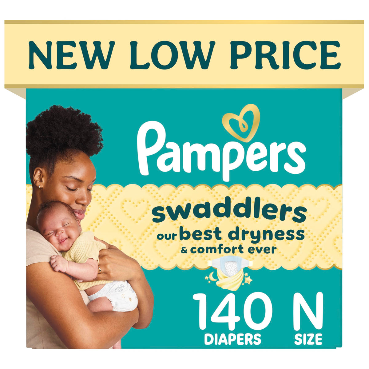 Swaddlers Diapers, Size 1 (8-14 lbs), 96 Count, Fragrance Free, Hypoallergenic, Absorbent, Pediatrician Recommended, Skin Safe