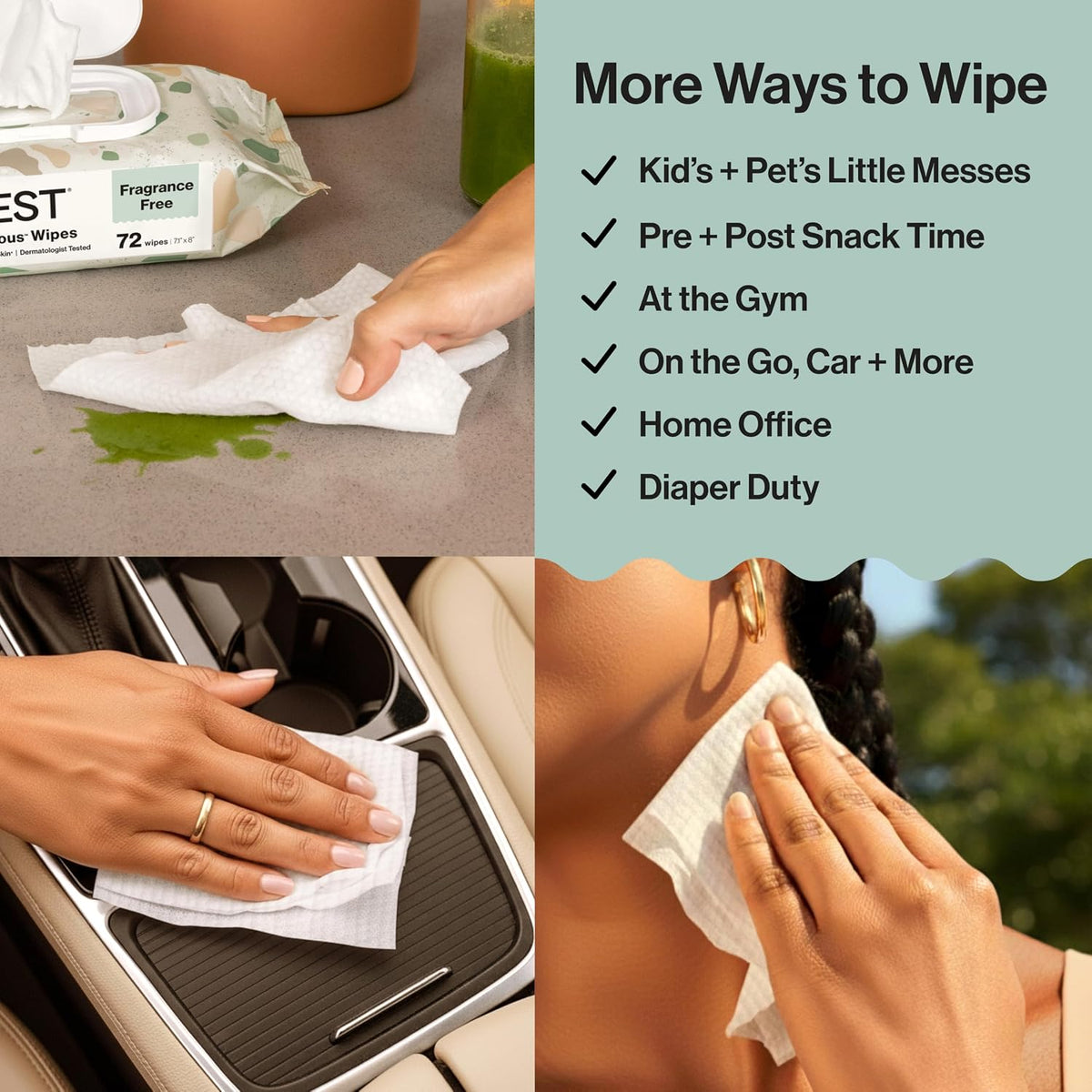 The Honest Company Multi-Use Baby Wipes, Pattern Play, 720 Count