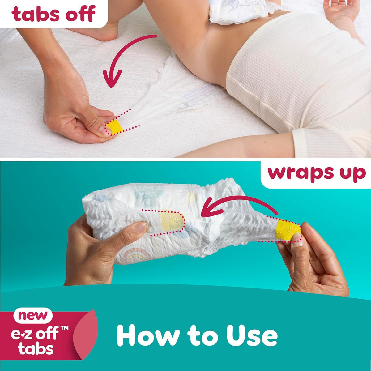 Pampers Diapers - Swaddlers 360° - Size 6, 72 Count, up to 100% Leakproof Comfy Dry Fit, Designed for Easy Changes, Pull On Baby Diaper