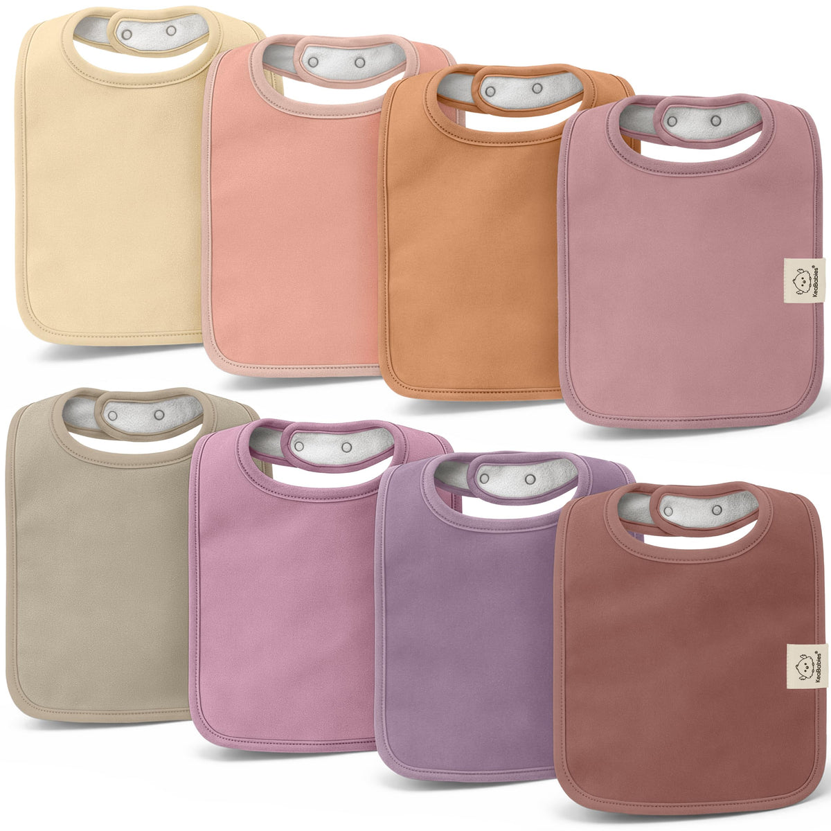 KeaBabies 8-Pack Organic Baby Bibs for Boys, Girls Drool Bibs (Cruise)