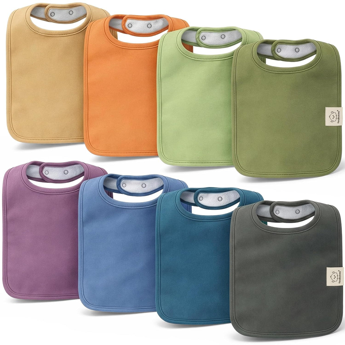 KeaBabies 8-Pack Organic Baby Bibs for Boys, Girls Drool Bibs (Cruise)