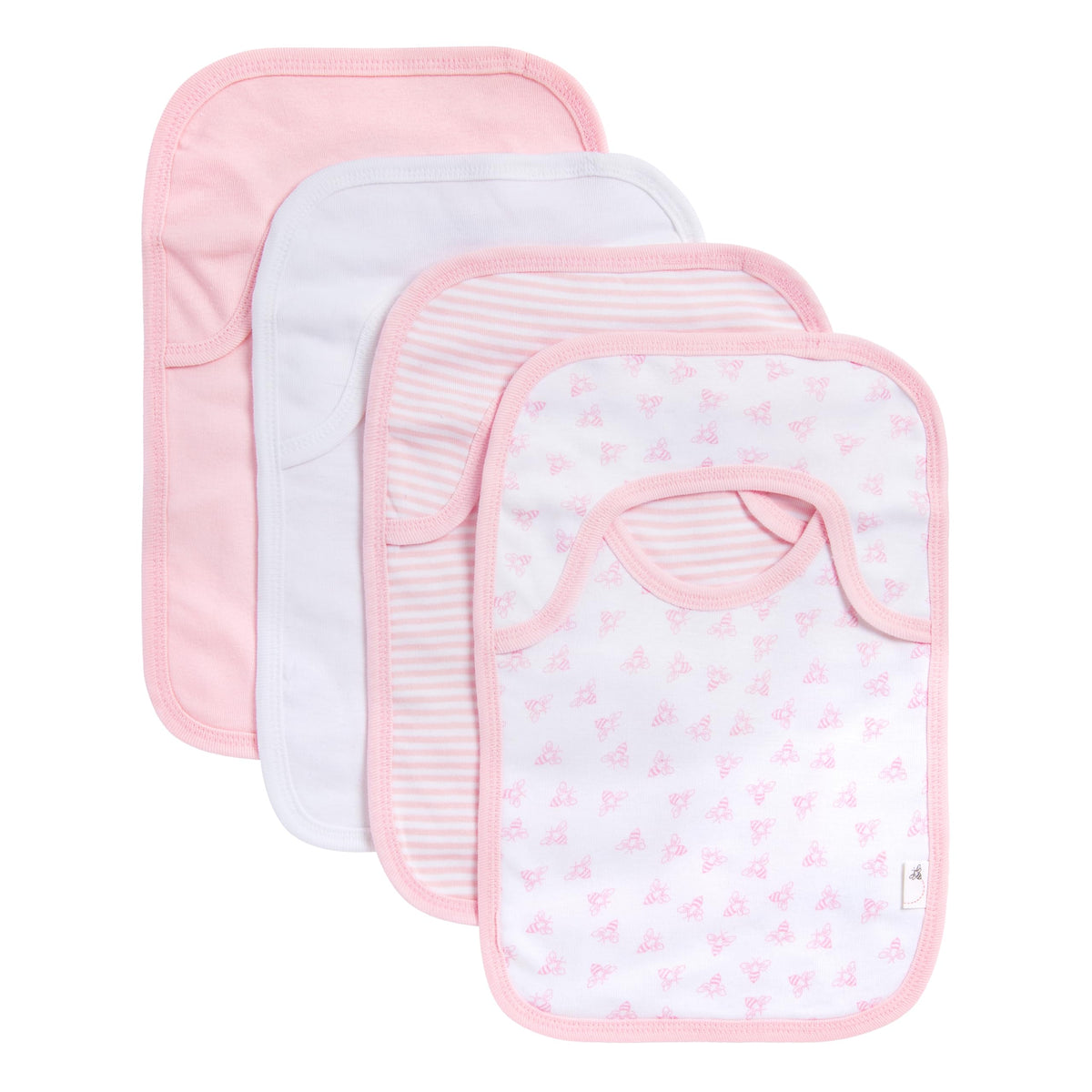 Burt’s Bees Baby Unisex Baby Bibs, Lap-Shoulder Drool Cloths, 100% Organic Cotton with Absorbent Terry Towel Backing Bibs