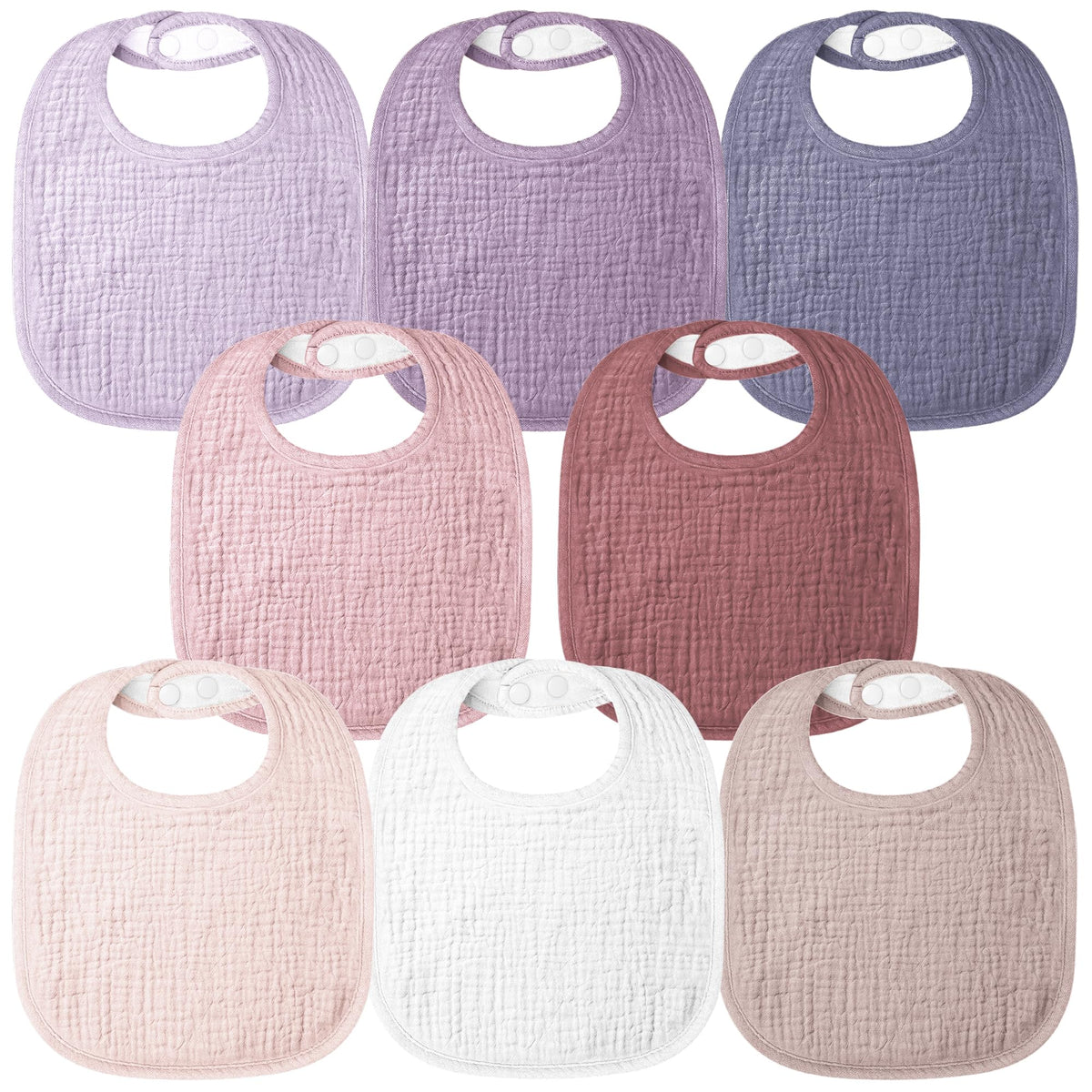 Bearmoss Baby Bibs for Drooling and Teething 100% Cotton Muslin Bibs